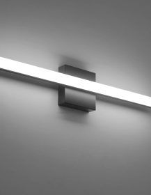 Combuh Bathroom Light Fixtures Black Vanity Lights Bar 24 Inch 14W Bathroom Lights Over Mirror ip44 Wall Sconce Cool White 6000K
