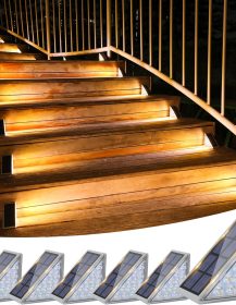VOLISUN Solar Stair Lights 6 Pack, Solar Step Lights Outdoor Waterproof IP67, LED Outdoor Step Light,Outdoor Light Decor for Garden Stair, Deck, Front Step, Front Porch, and Patio(3000K)